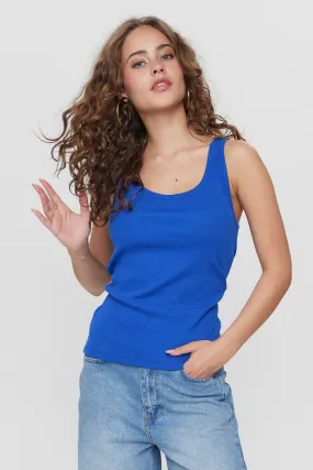 QuickPackFoldableDesign Minimalist Silhouette NURILEY TANK TOP - Clematis Blue