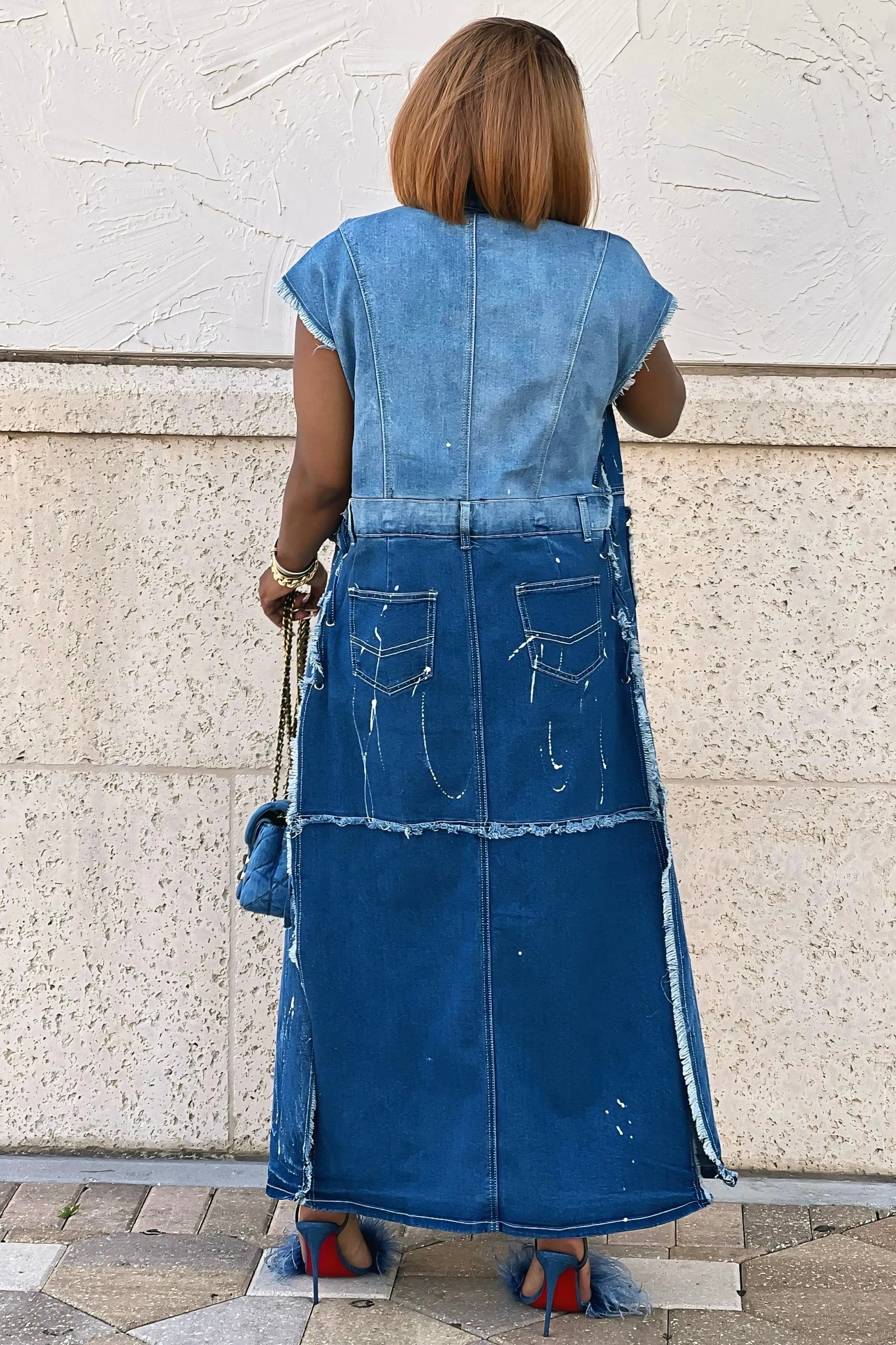 Shonnie Rodeo Ready Denim Duster Vest/Shacket Teen Outfit Outdoor Adventure Sunny Vibes