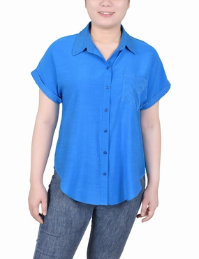 Eco Friendly Material Short Extended Sleeve Blouse