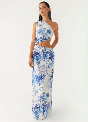 All Summer Long Maxi Dress - Serene Sky Floral Tall-Fit City Layer