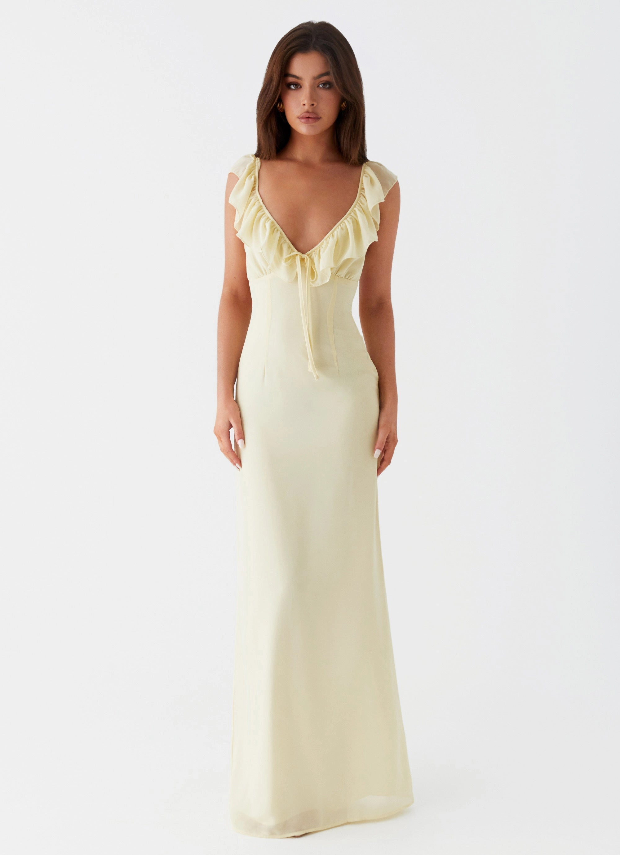 Soft Appearance Edgy vibes Silvie Maxi Dress - Yellow