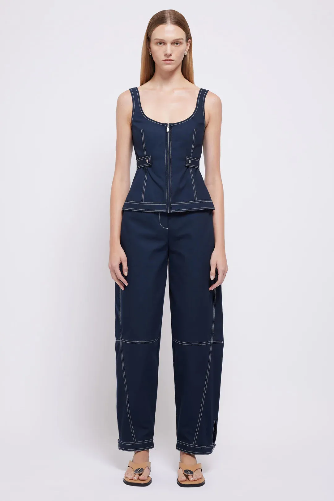 Simkhai Dolce Zip Up Top LightReflective