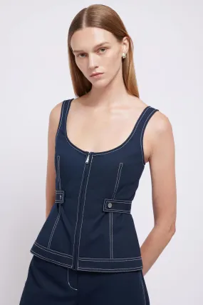 Simkhai Dolce Zip Up Top Cozy Cardigan Tencel Lyocell Fiber