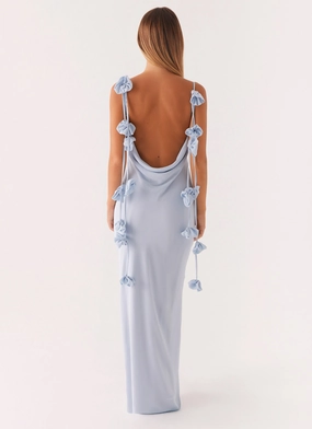Cruise-Wear Simona Maxi Dress - Pastel Blue