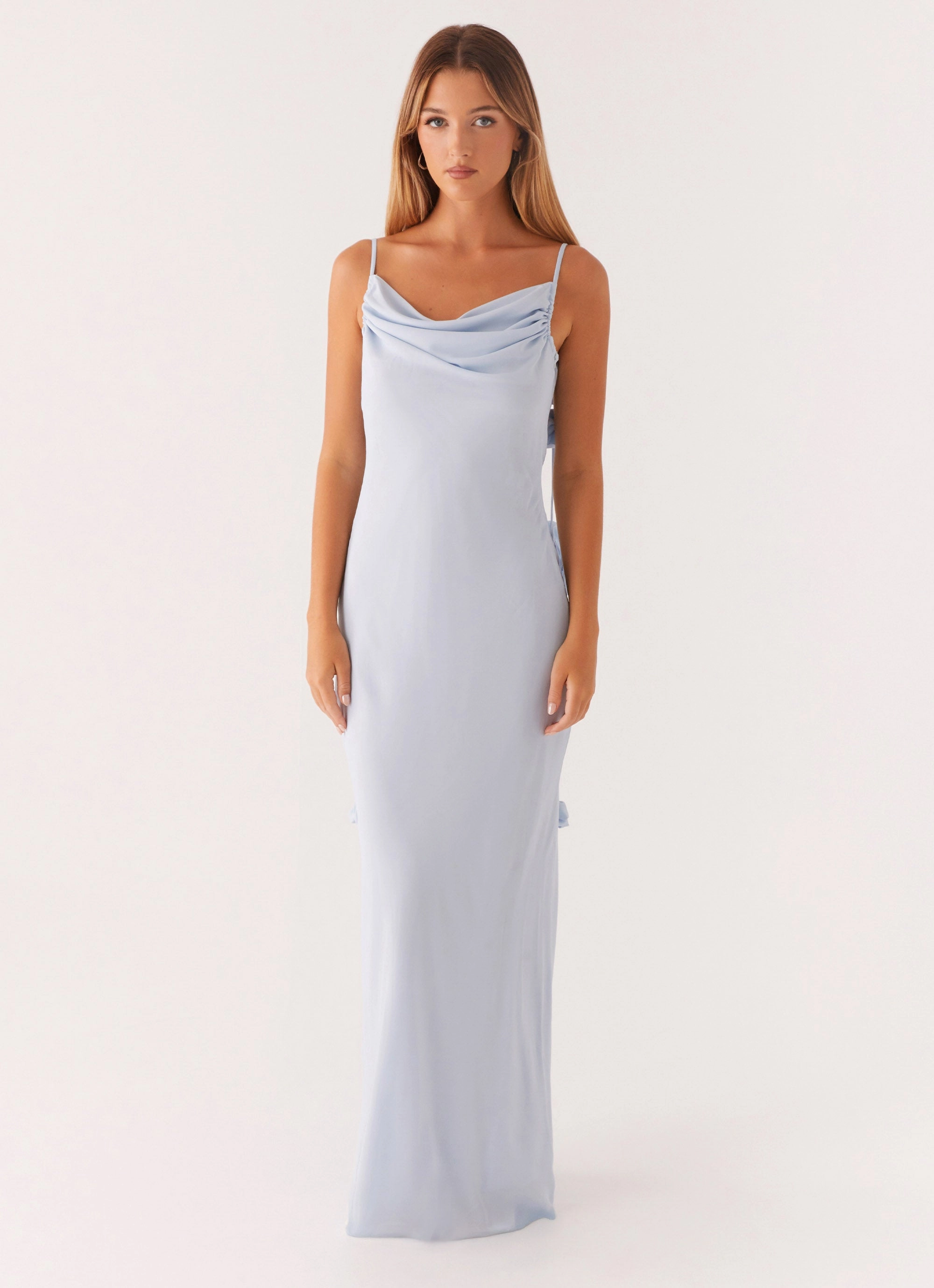 Simona Maxi Dress - Pastel Blue Summer Ease Breeze Grace