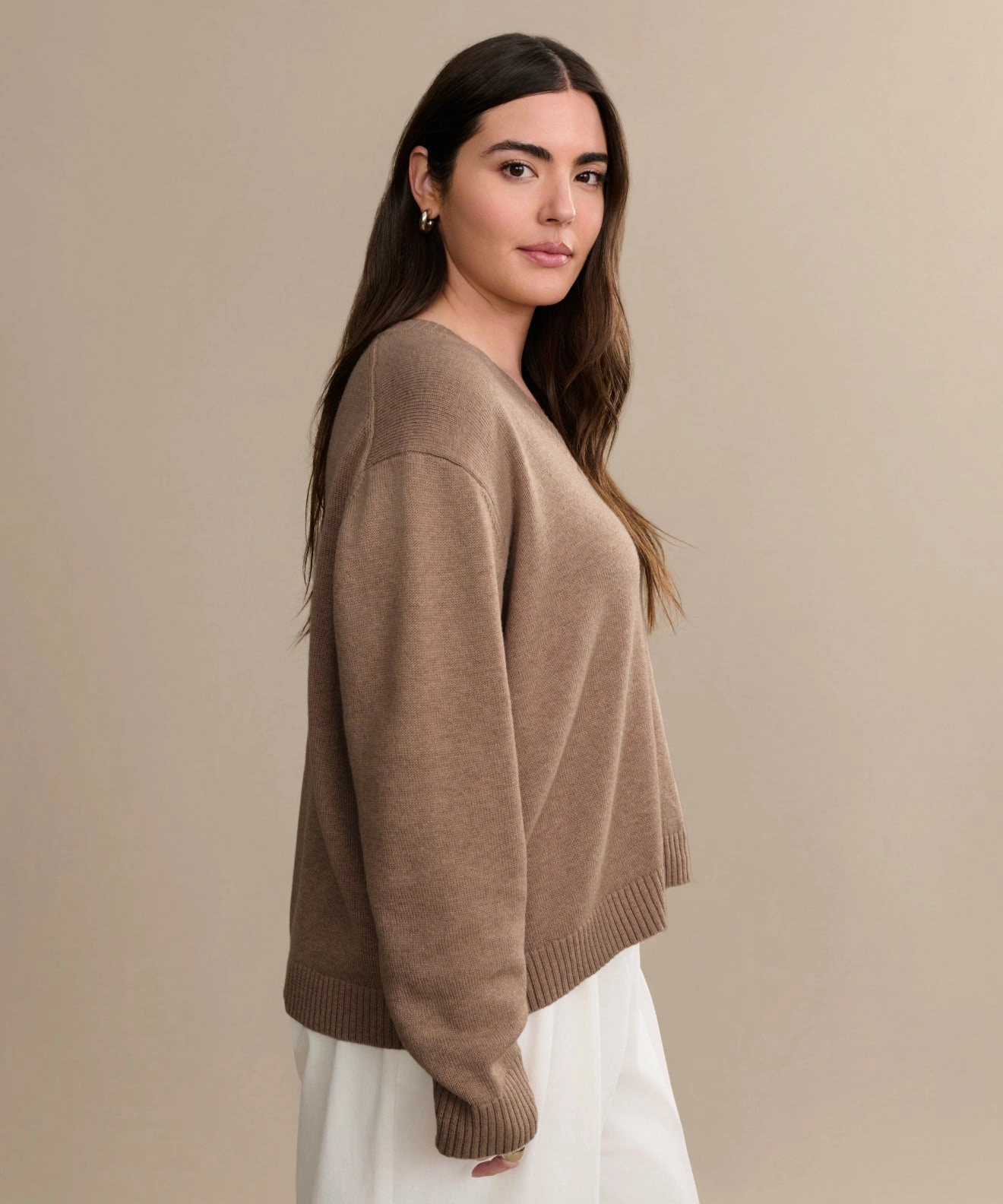 Cozy Loopback Fabric Simone V-Neck