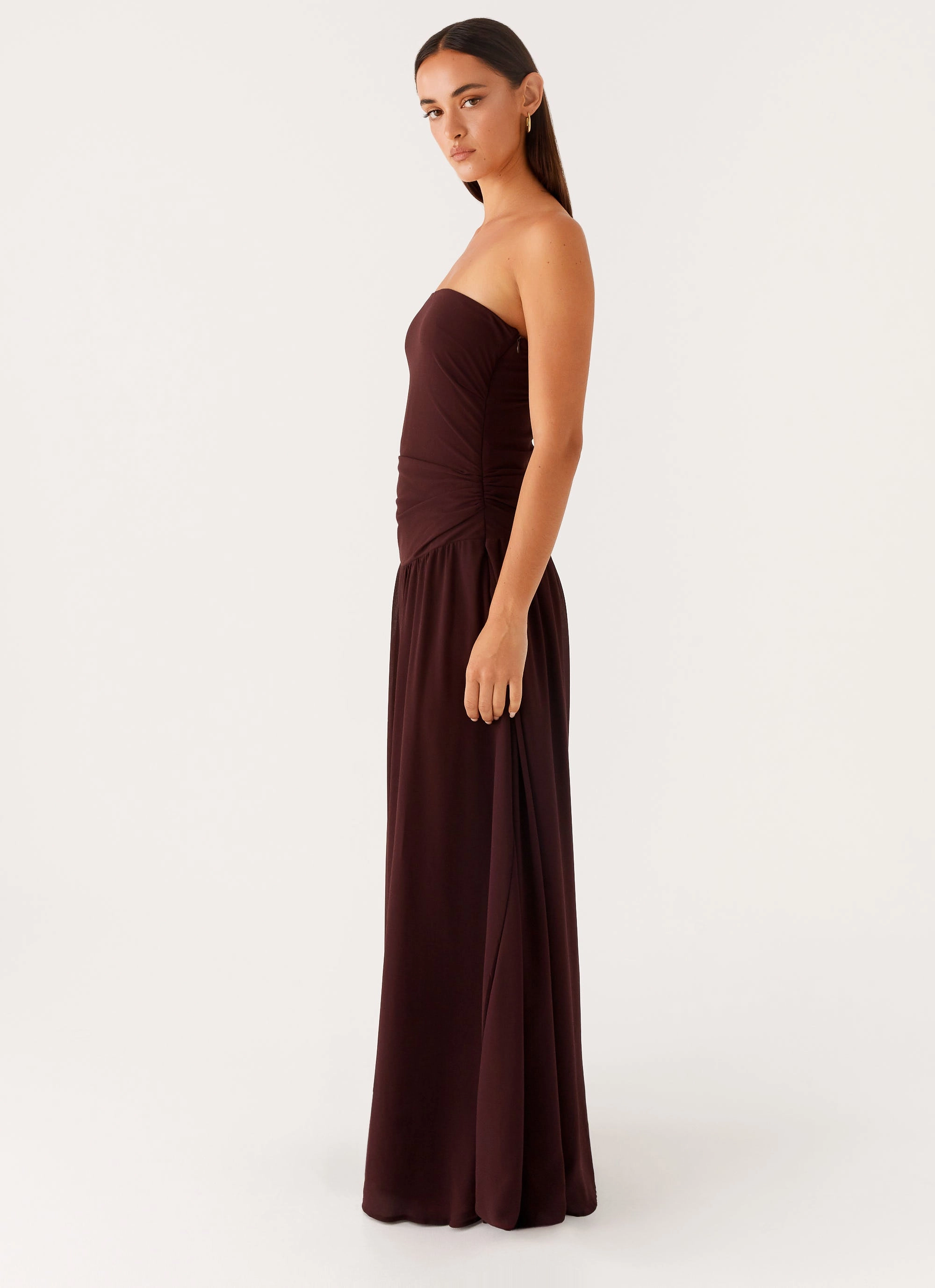 Covia Strapless Maxi Dress - Dark Chocolate Street Motion Dream Look