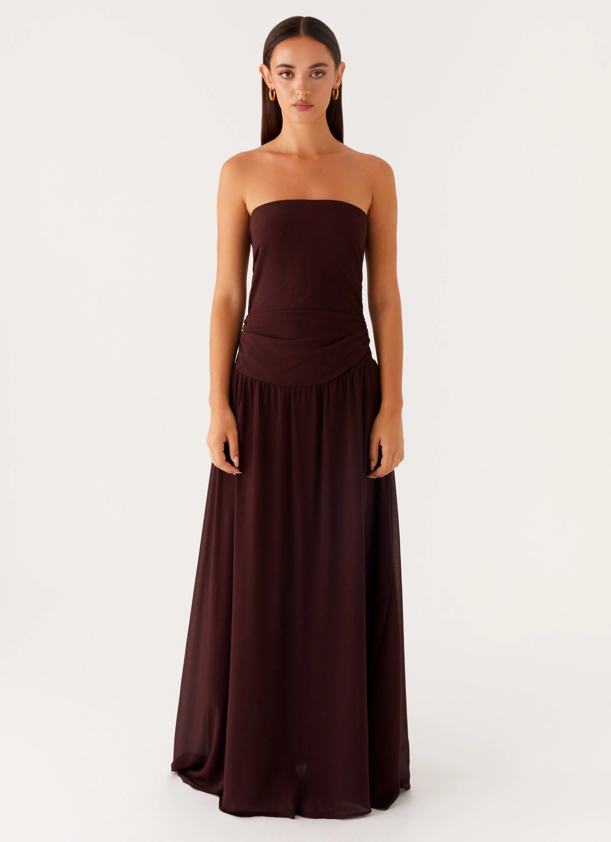 Soft Harmony Covia Strapless Maxi Dress - Dark Chocolate
