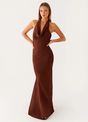 Sullivan Maxi Dress - Chocolate Elegant Simplicity