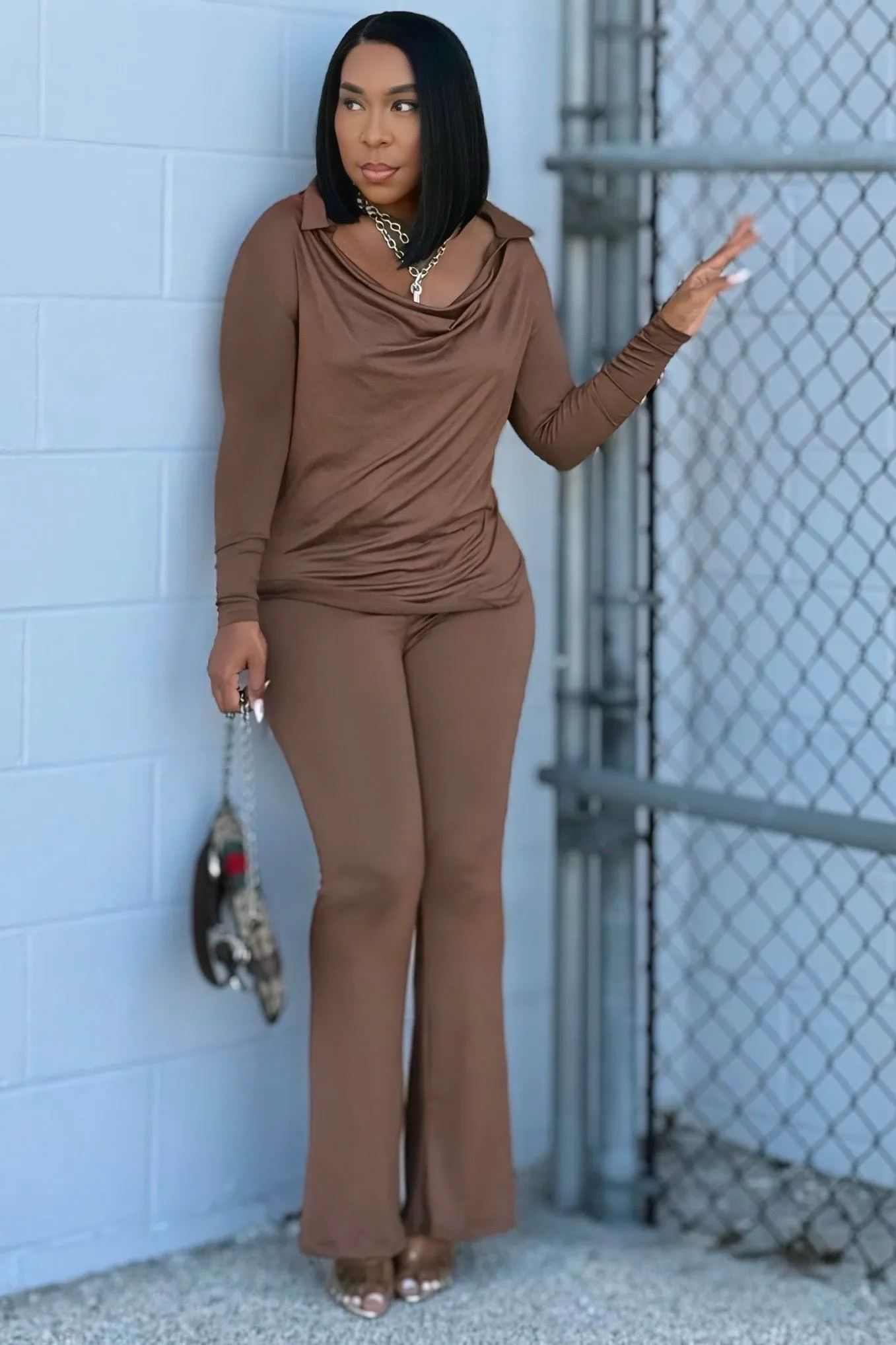 Effortless Comfort, Elevated Style Loose Fit Tunic Set-Mocha Quick Wash