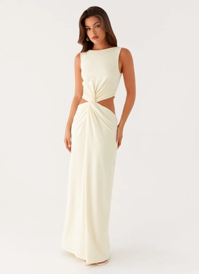 foldable Farm Air Lilabelle Twist Maxi Dress - Yellow