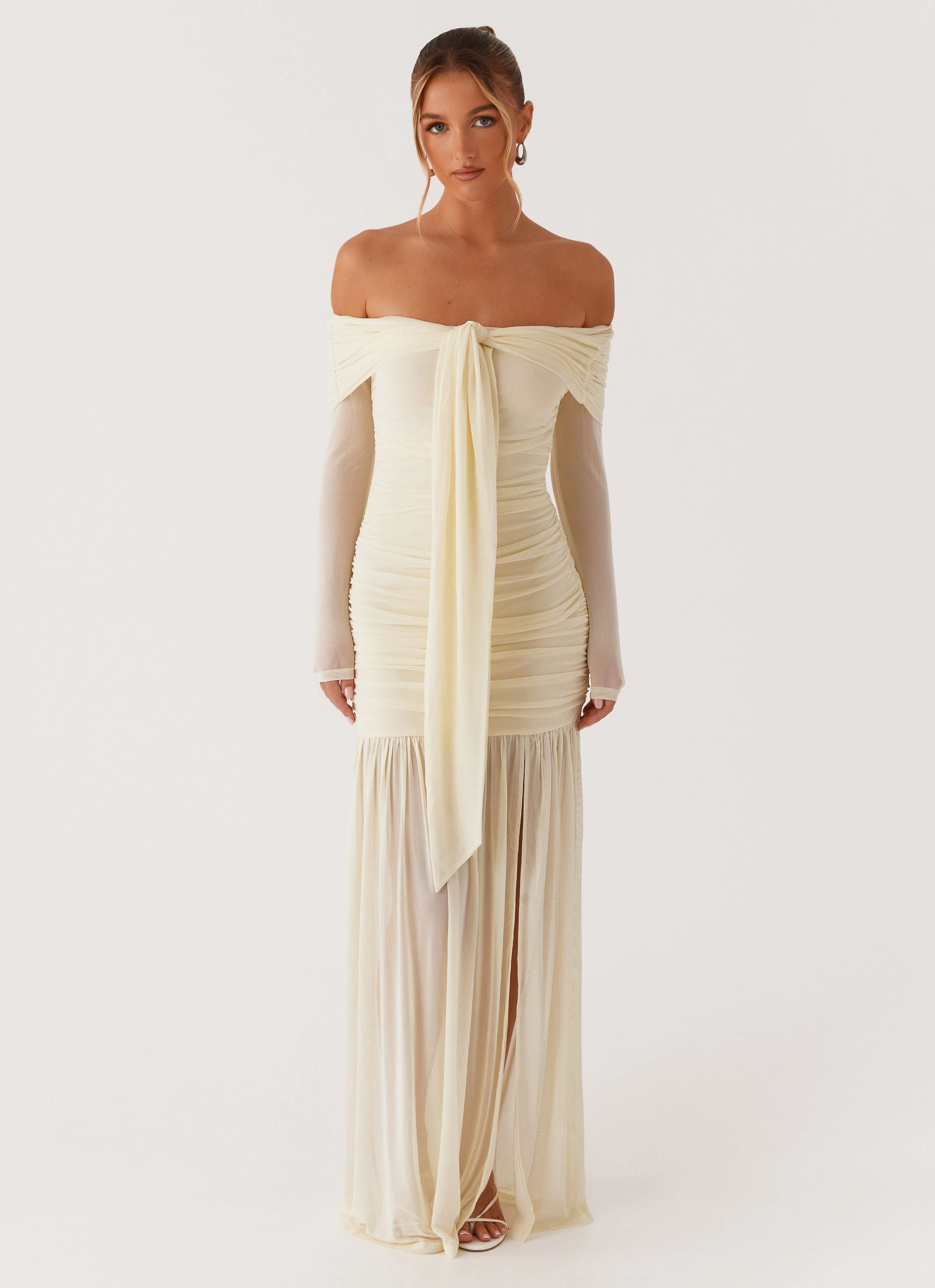 Spring Style Silky-Lining Ginny Maxi Dress - Yellow