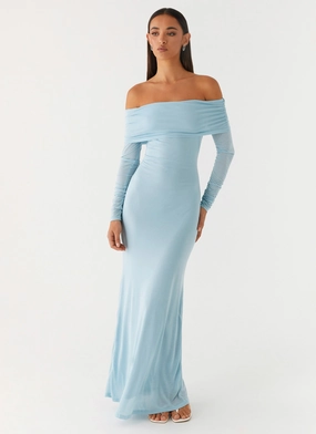 Cocoa Long Sleeve Maxi Dress - Blue Fit Choice