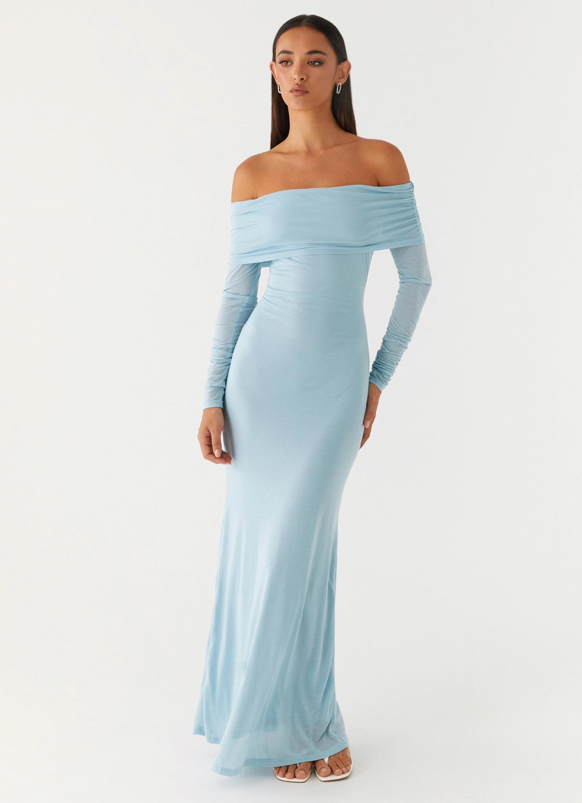 Cocoa Long Sleeve Maxi Dress - Blue Fit Choice