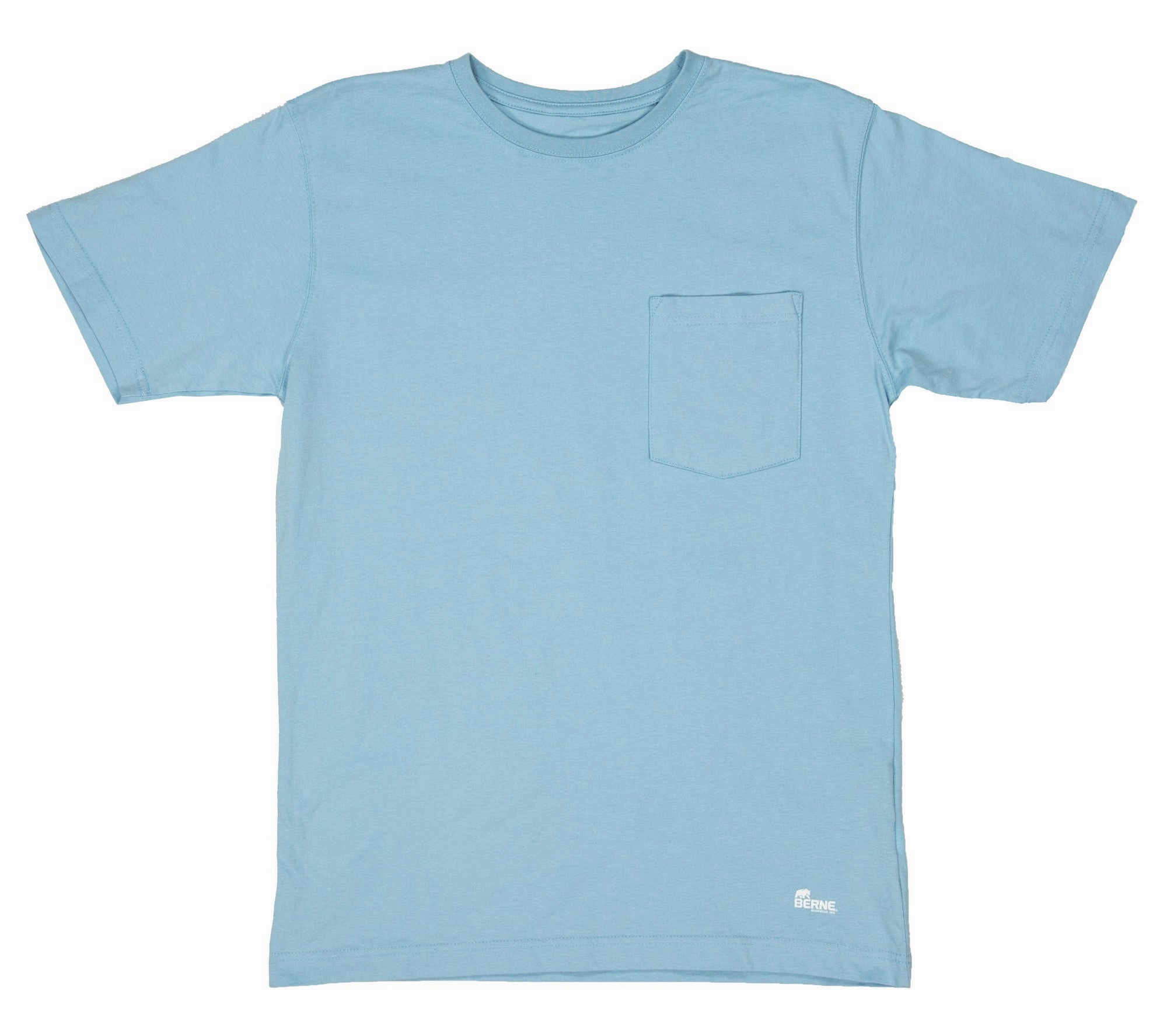 cotton material Berne Mens Carolina 100% Cotton Heavyweight Pocket Tee
