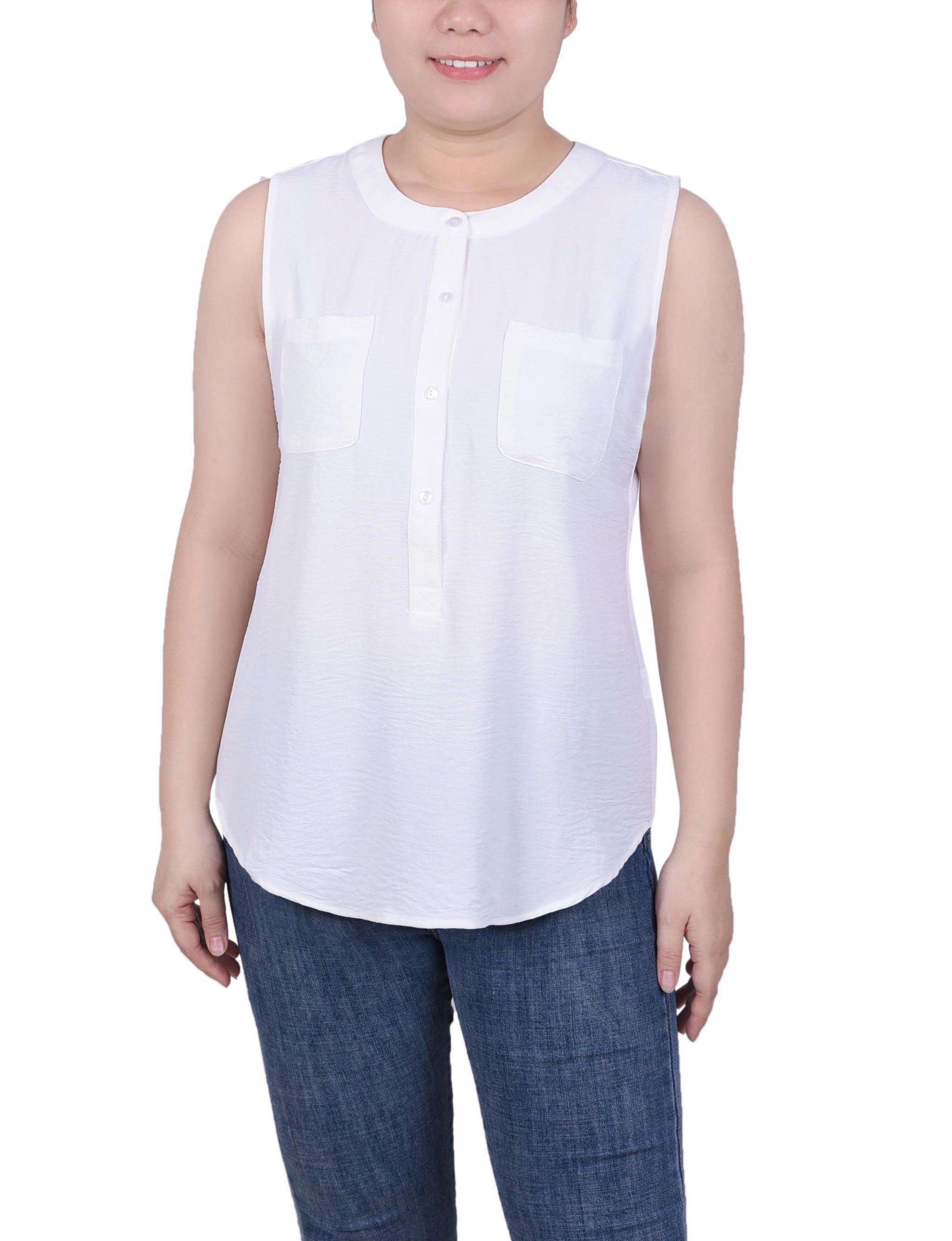 Retro Style Sleeveless Air Flow Blouse