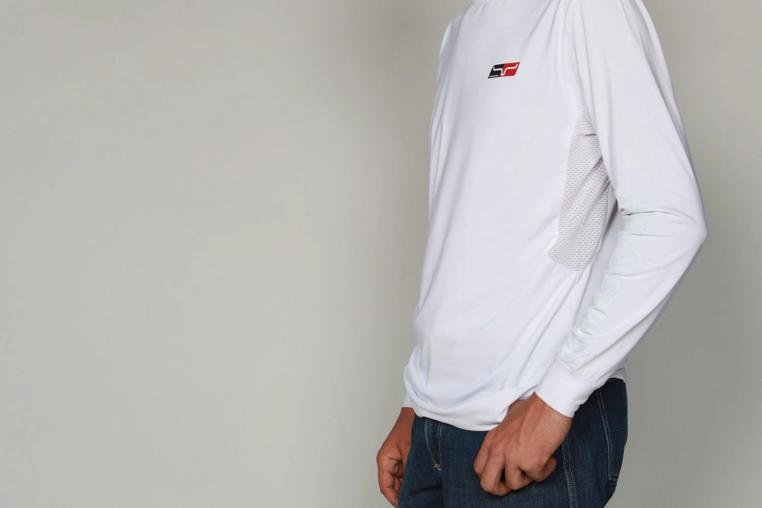 Kimes Ranch Mens K1 Tech Tee White Polyester Blend L/S T-Shirt Premium Feel