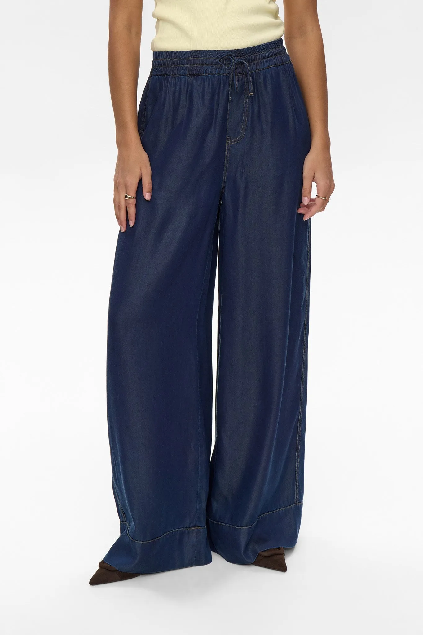 Sustainable Material Blend NUMIAMI PANTS - Dark Blue Denim