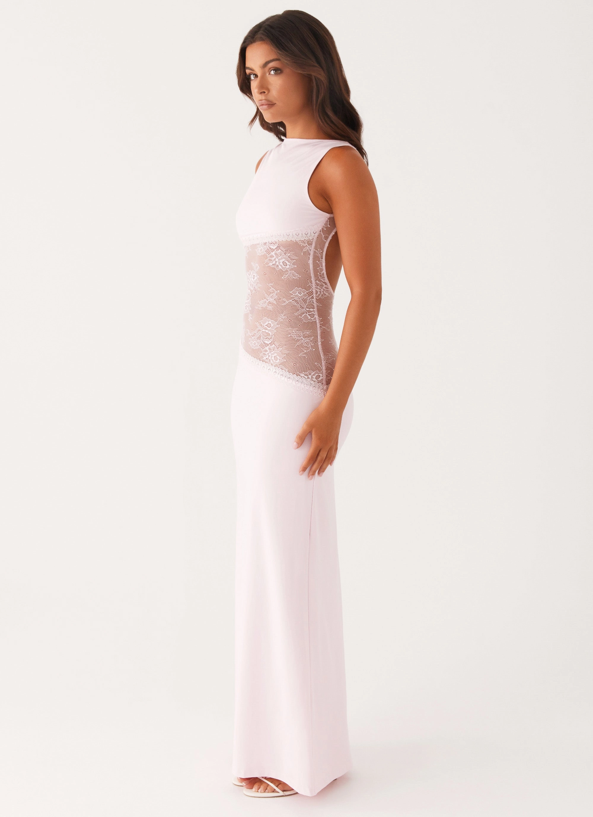 Lucinda Maxi Dress - Pink Smooth-Lining Polished Mood