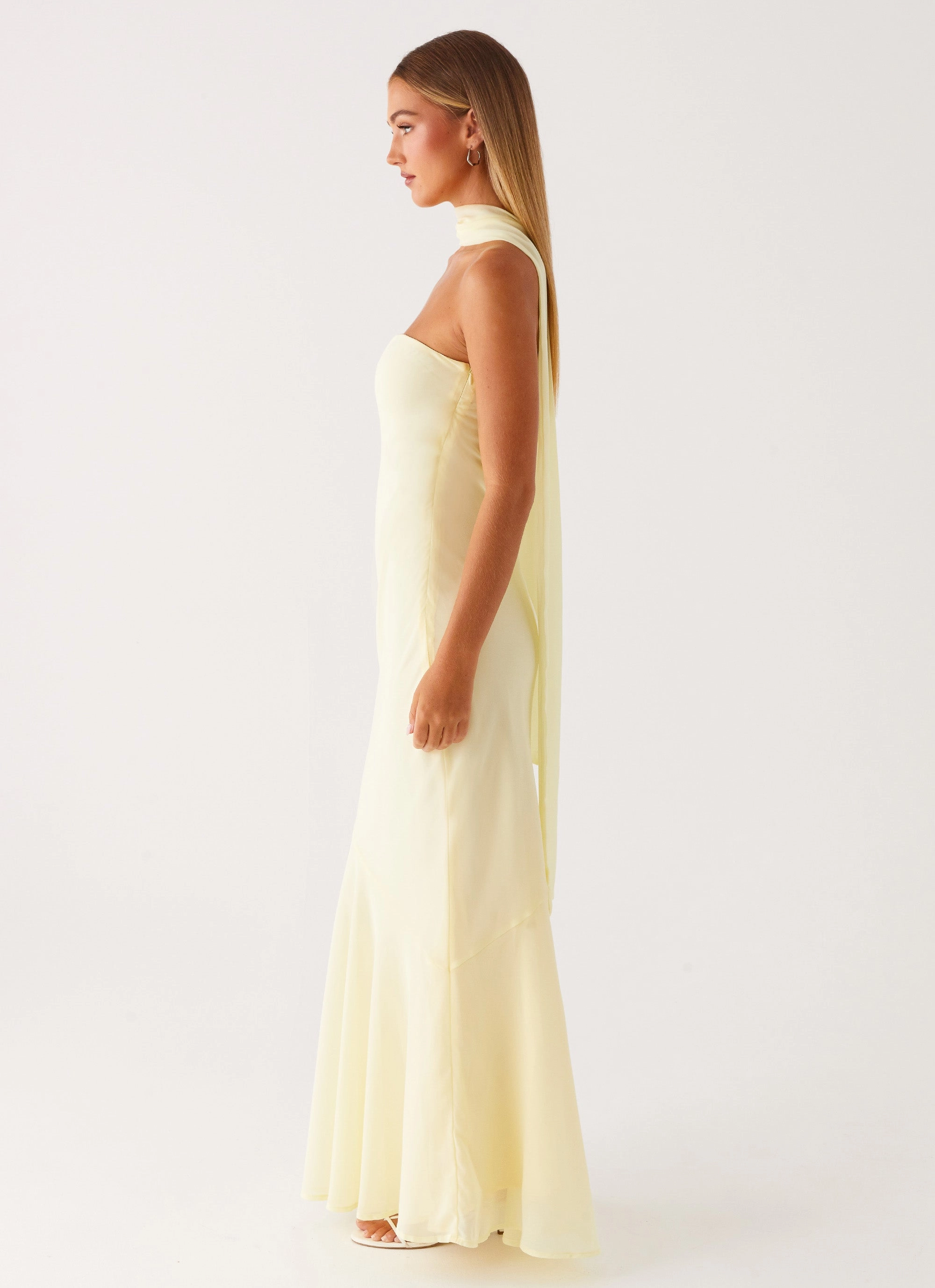 Clean Fit Holiday Travel Smart Look Under The Pagoda Maxi Dress - Yellow