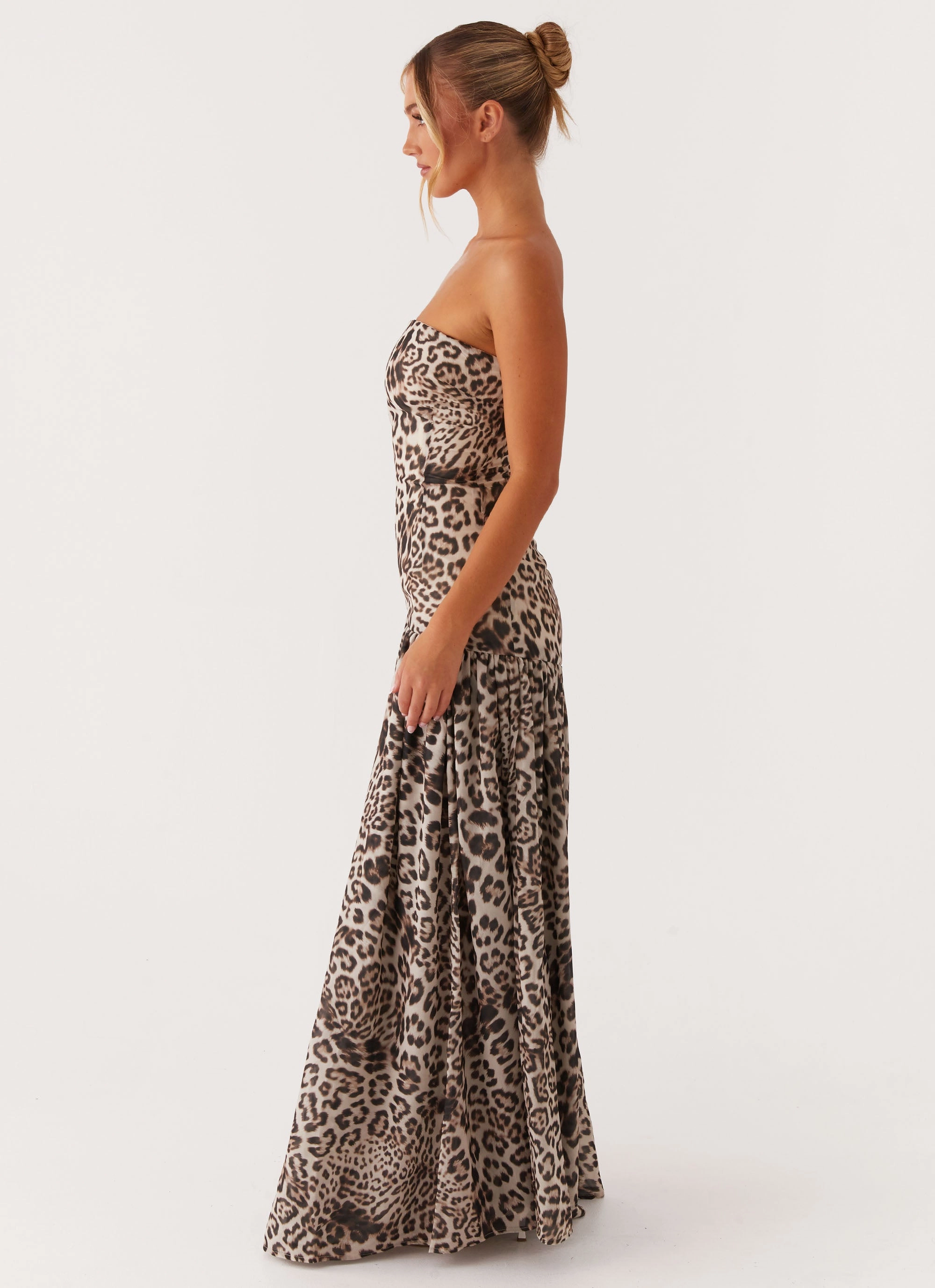Eden Strapless Maxi Dress - Leopard Free Step