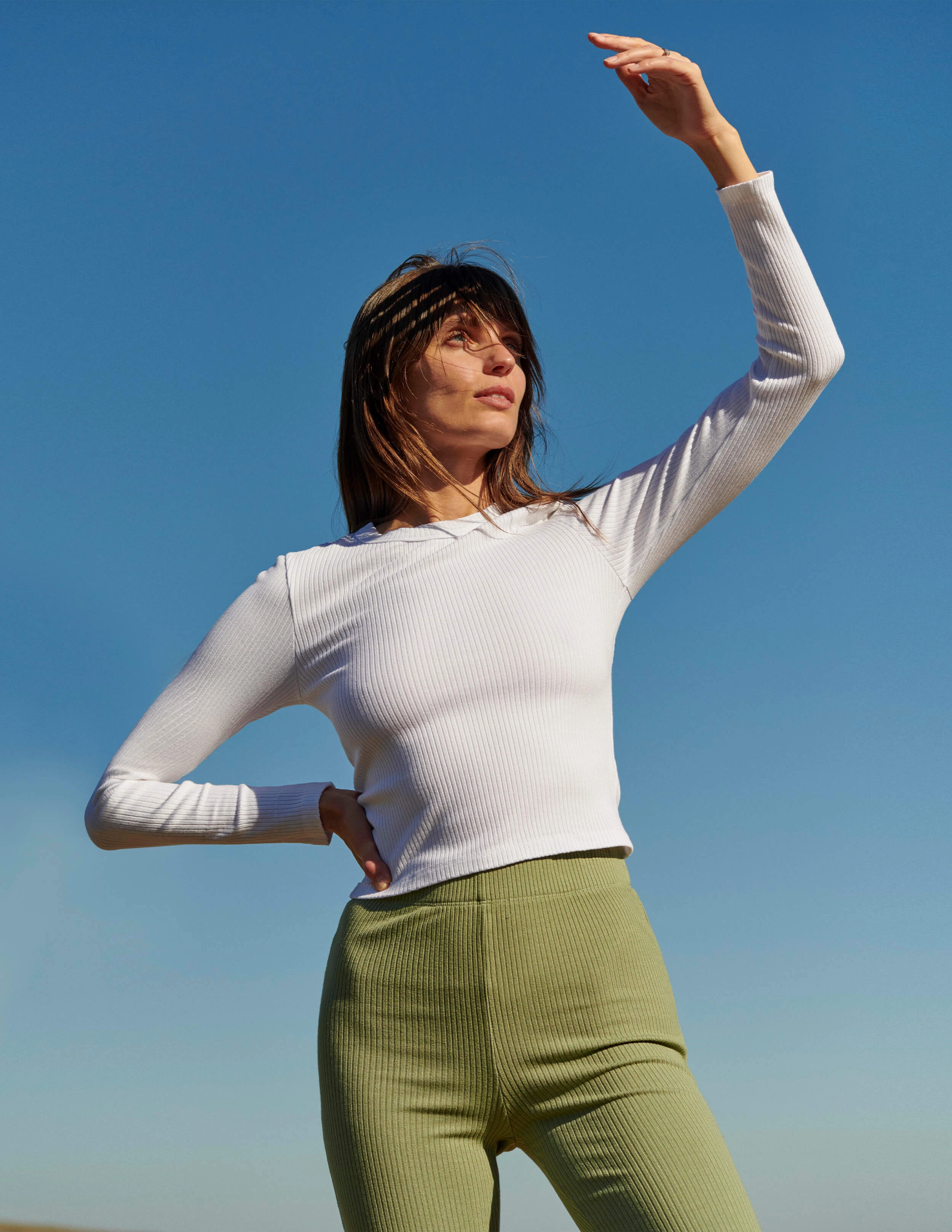 Casual Style Sundry Long Sleeve Crew Neck Tee