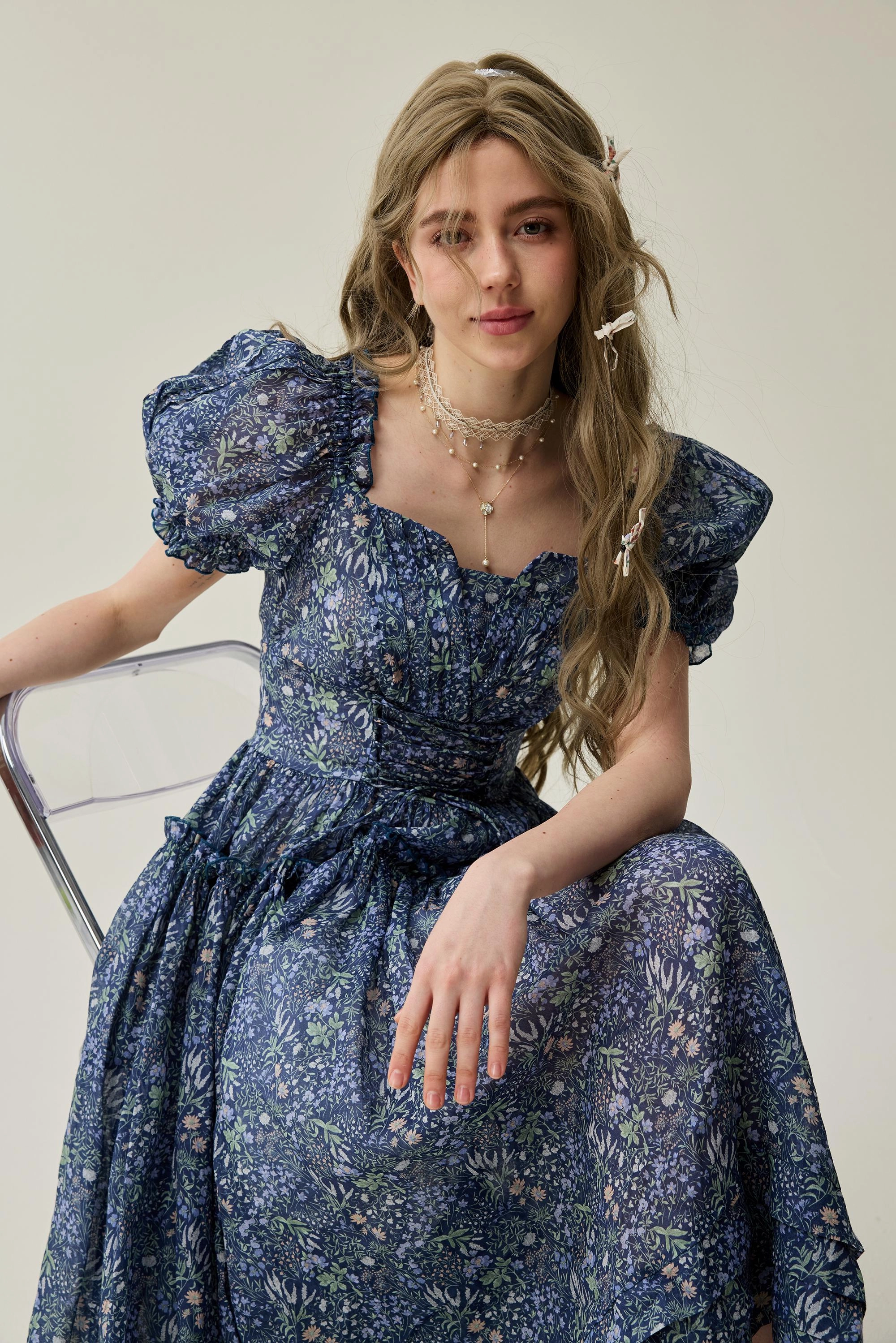 Julia 35 | Floral linen dress Quick Movement Wear