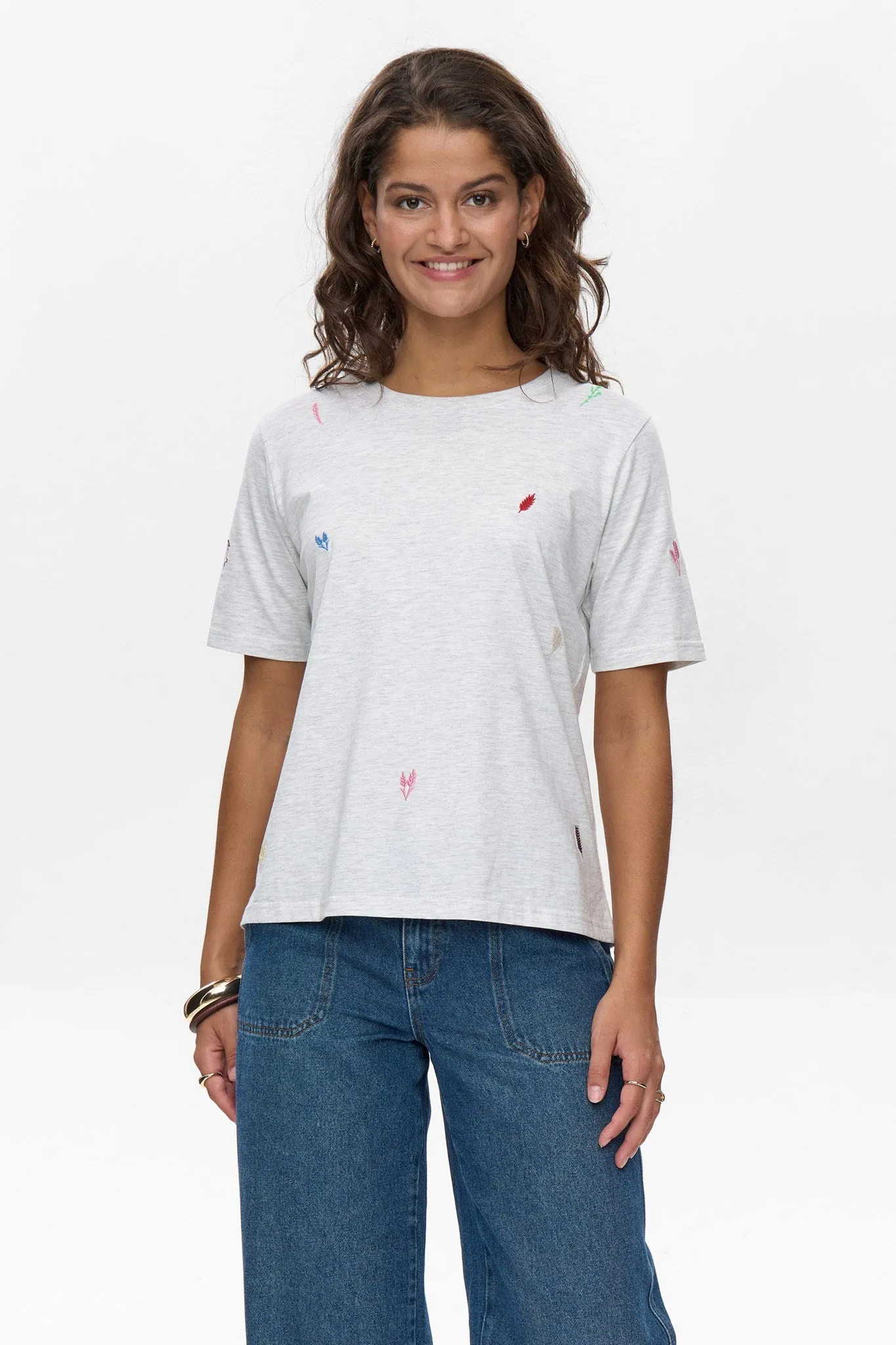 ZeroWaste Construction Office Attire NUGRAIN T-SHIRT - Light grey mel