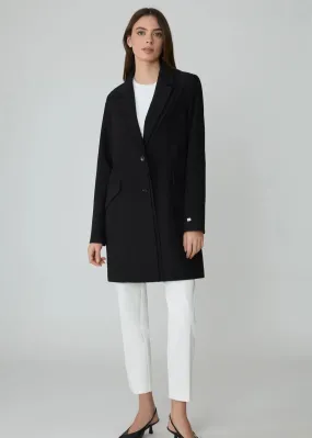 SOIA & KYO Fabriza Coat Black Two Tone Design