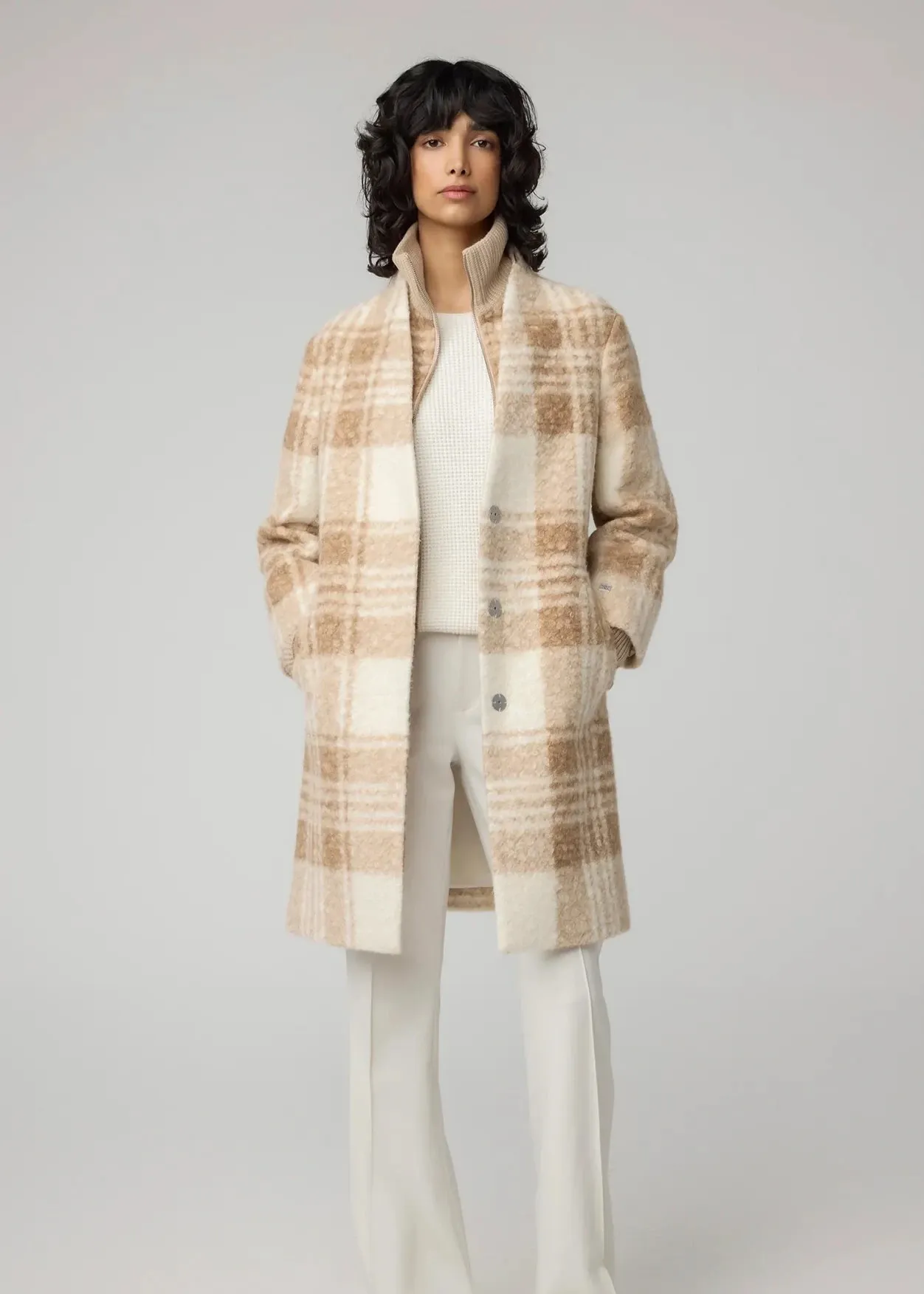Lightweight Shell Light Day Jacket SOIA & KYO Samantha Plaid Coat