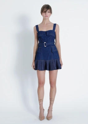 Dakota Denim Mini Dress Basic Cool Clean Finish