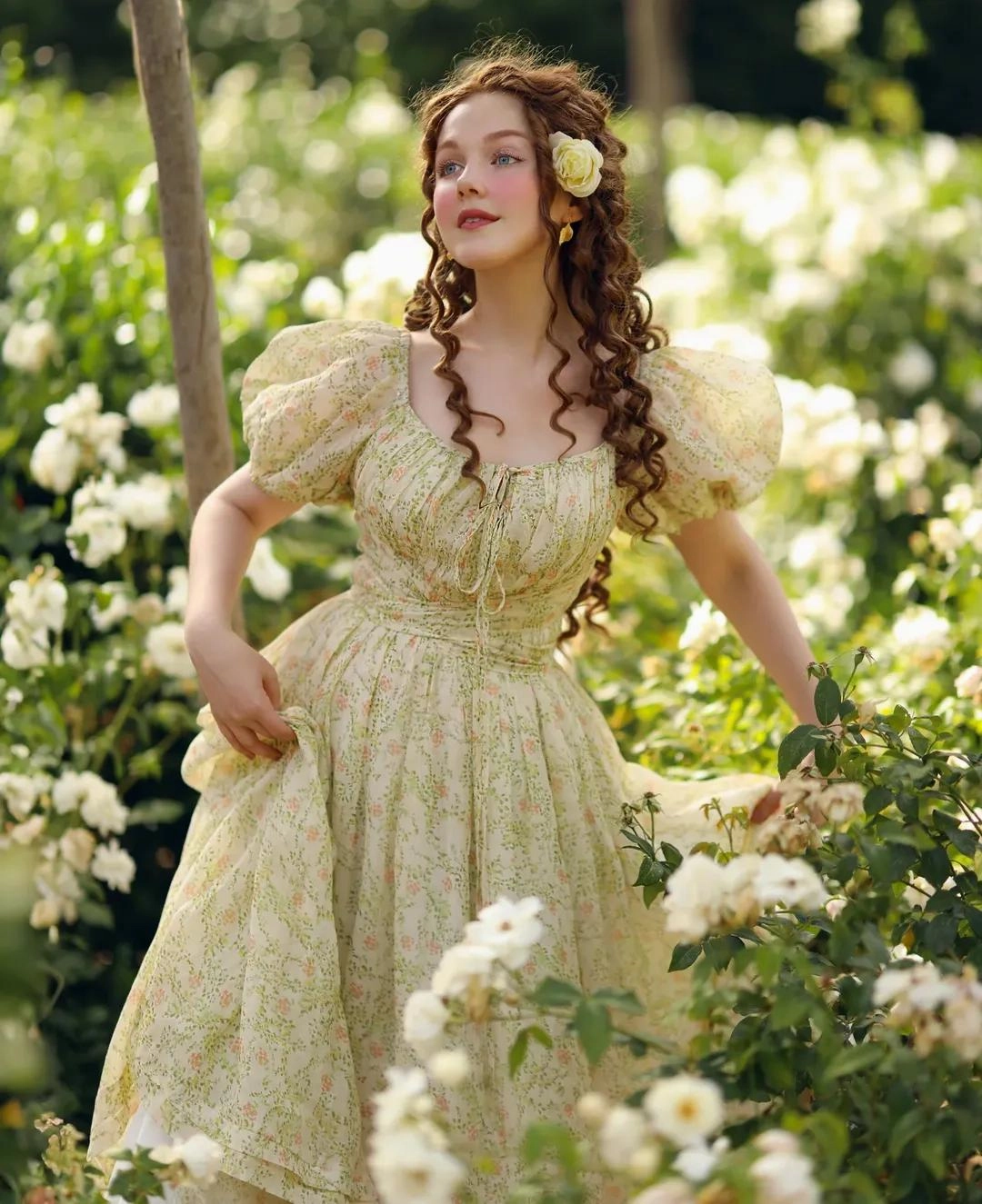 Relaxed Comfort Wear Alice 19 | Floral linen dress