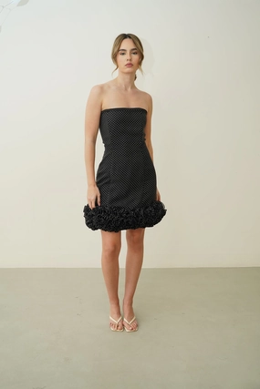 Compact Fit Sable Chaud Dotted Dress