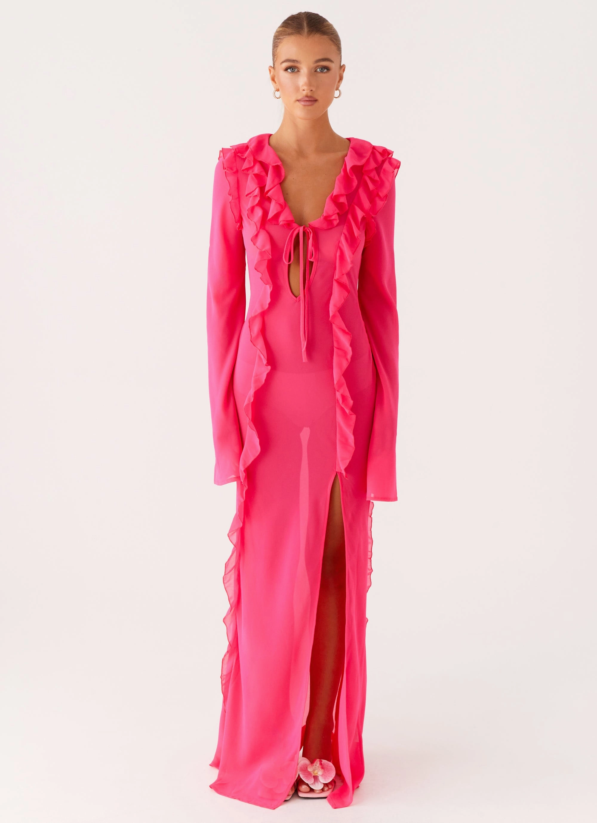 Charlize Maxi Dress - Pink Street Mood Fall Flow