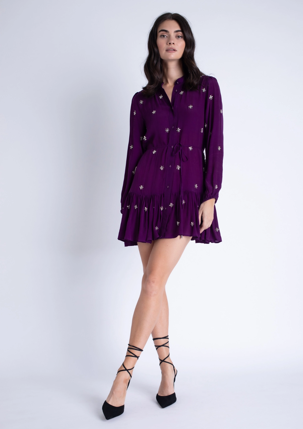 Moraima Beaded Mini Dress Signature-Style Social Ease