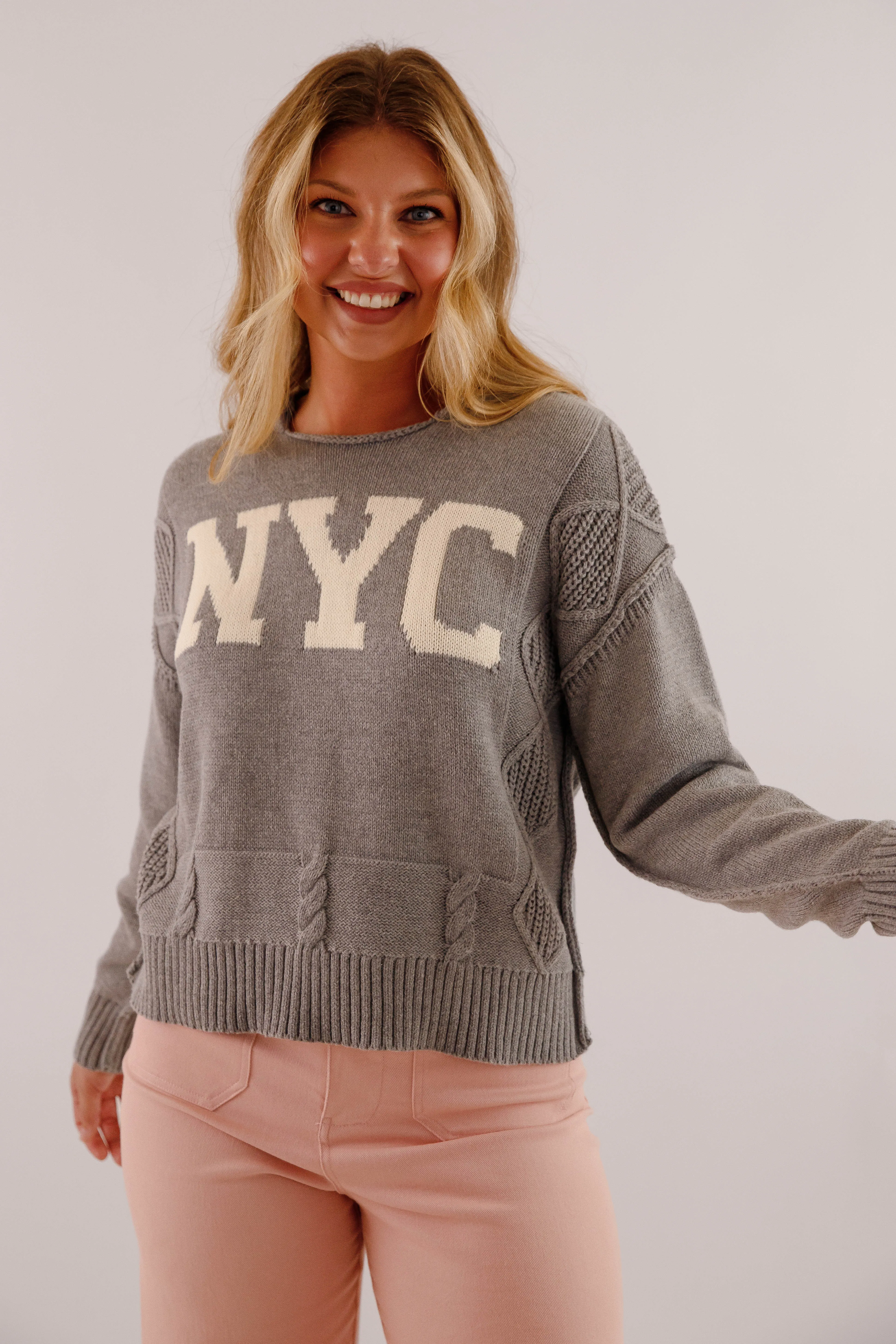 New Romance In The City Sweater-NYC Trendy Cardigan
