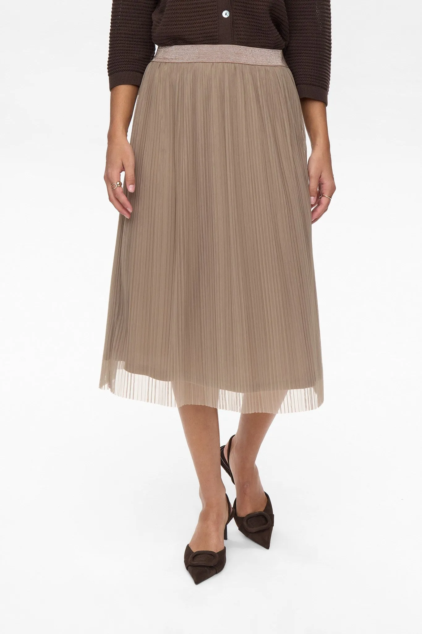 NUMEA SHORT SKIRT  - Taupe Gray Anti Snag Fabric