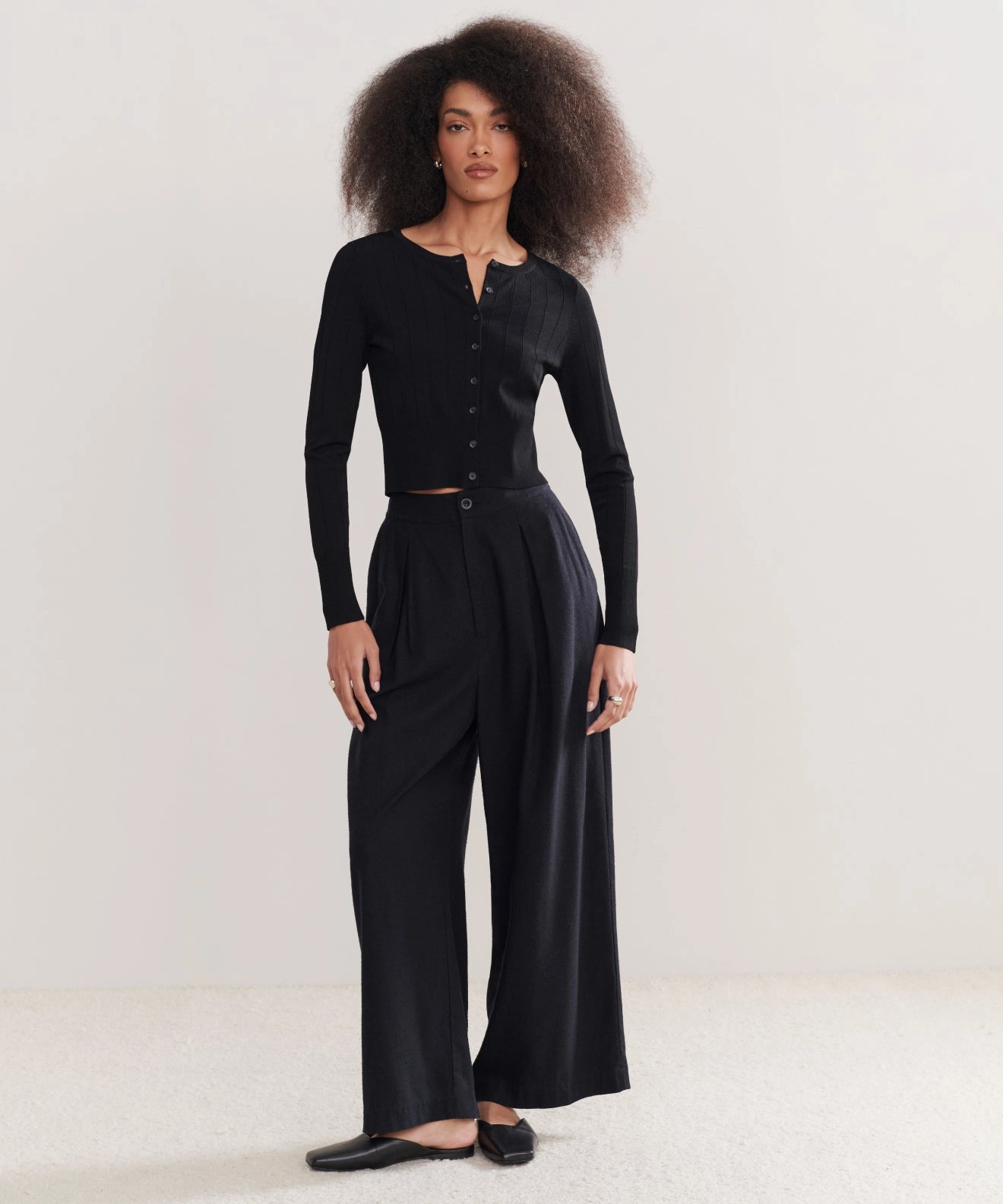 Relaxed Trouser Flexible Gusset Design Layering Piece