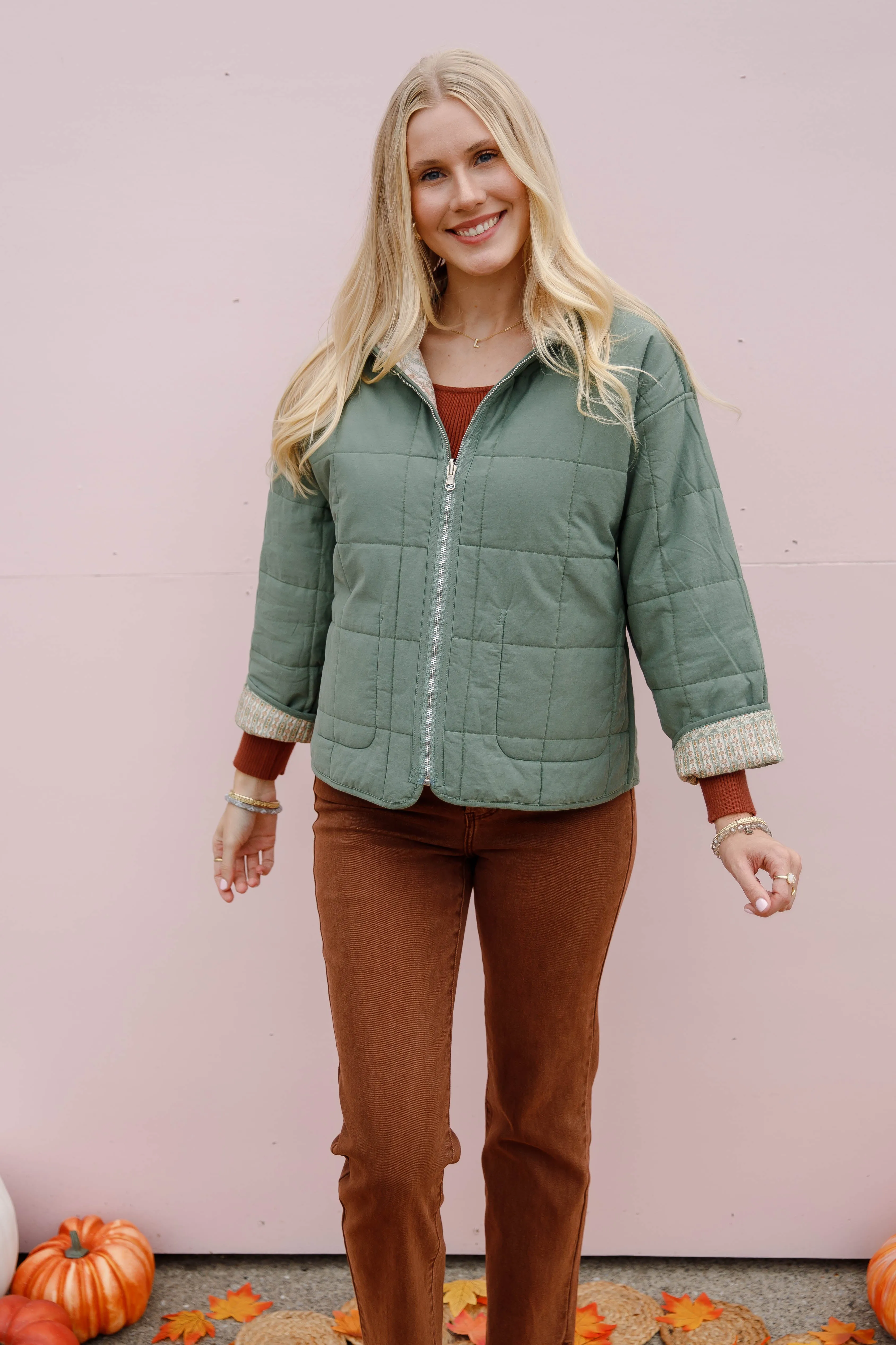 Gathering Up Reversible Jacket Comfortable Layer