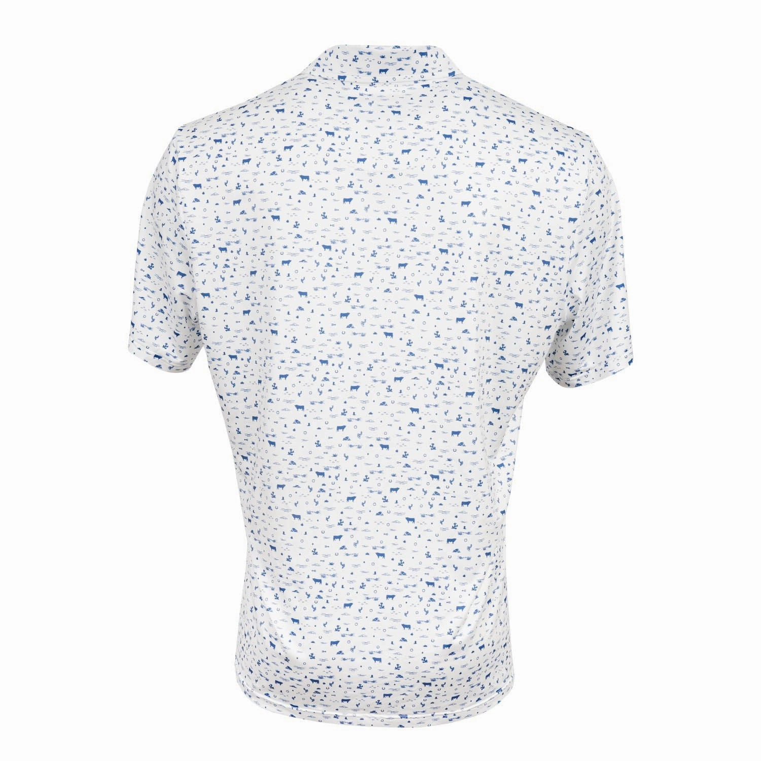 STS Ranchwear Mens Fairway Blaze White/Navy Poly/Spandex S/S Polo Shirt Minimalist fashion Boho chic