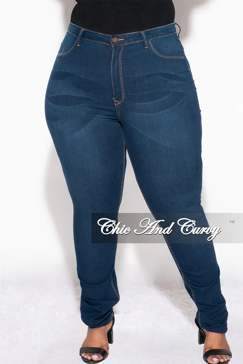 Final Sale Plus Size High Waist Jeans in Dark Denim Freedom Move
