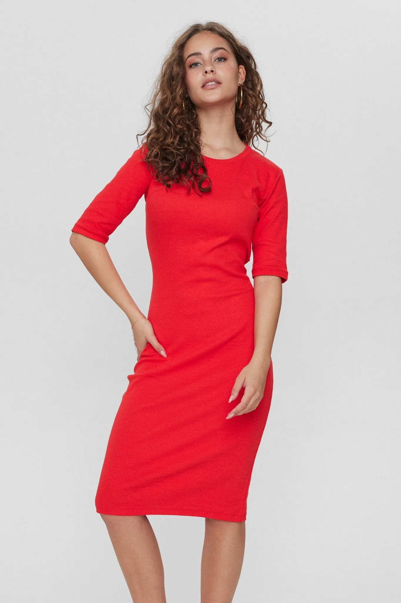 Lightweight-Lining NURILEY DRESS - High Risk Red