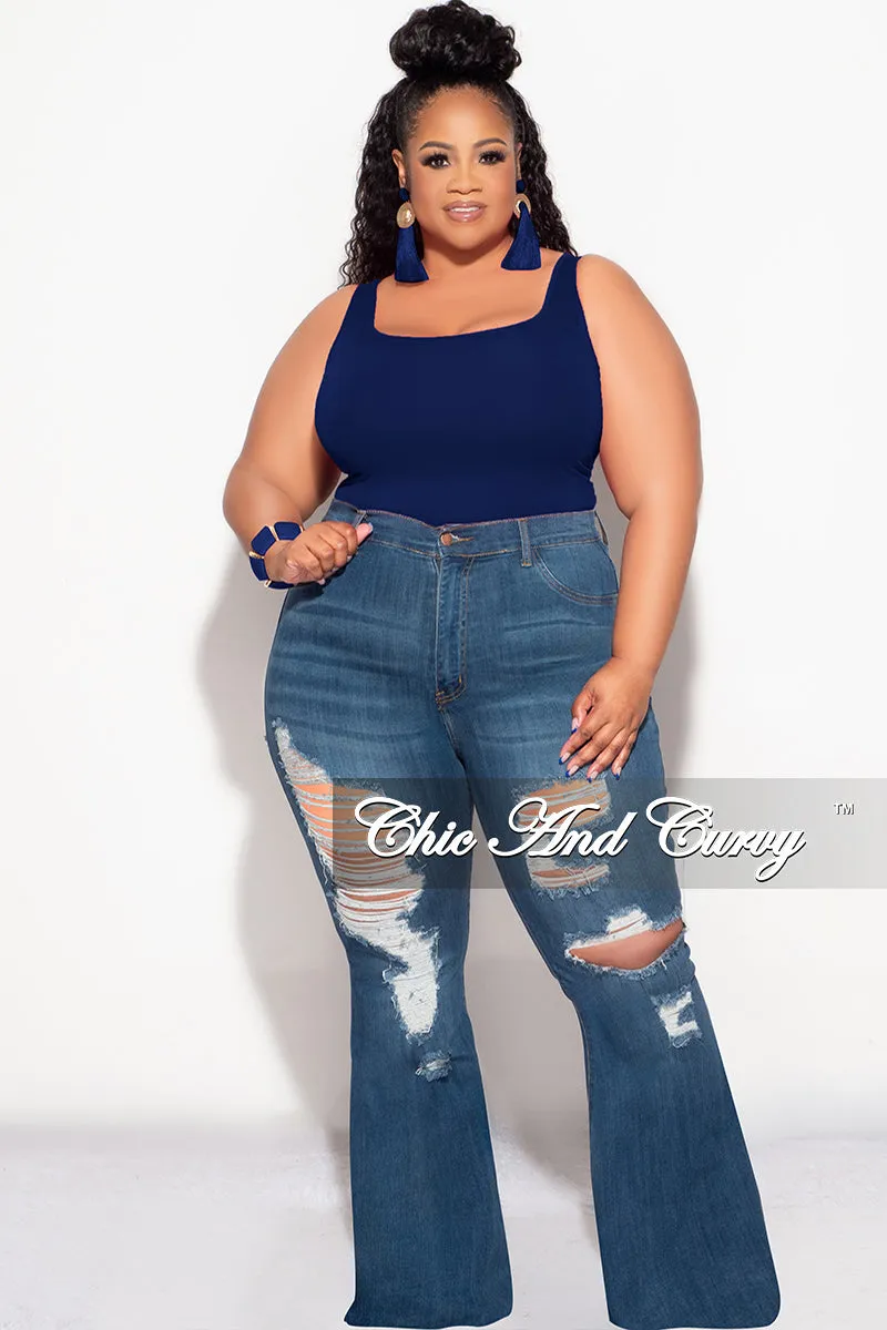 Final Sale Plus Size Camisole with Thick Straps in Navy (Top Only) Street Active