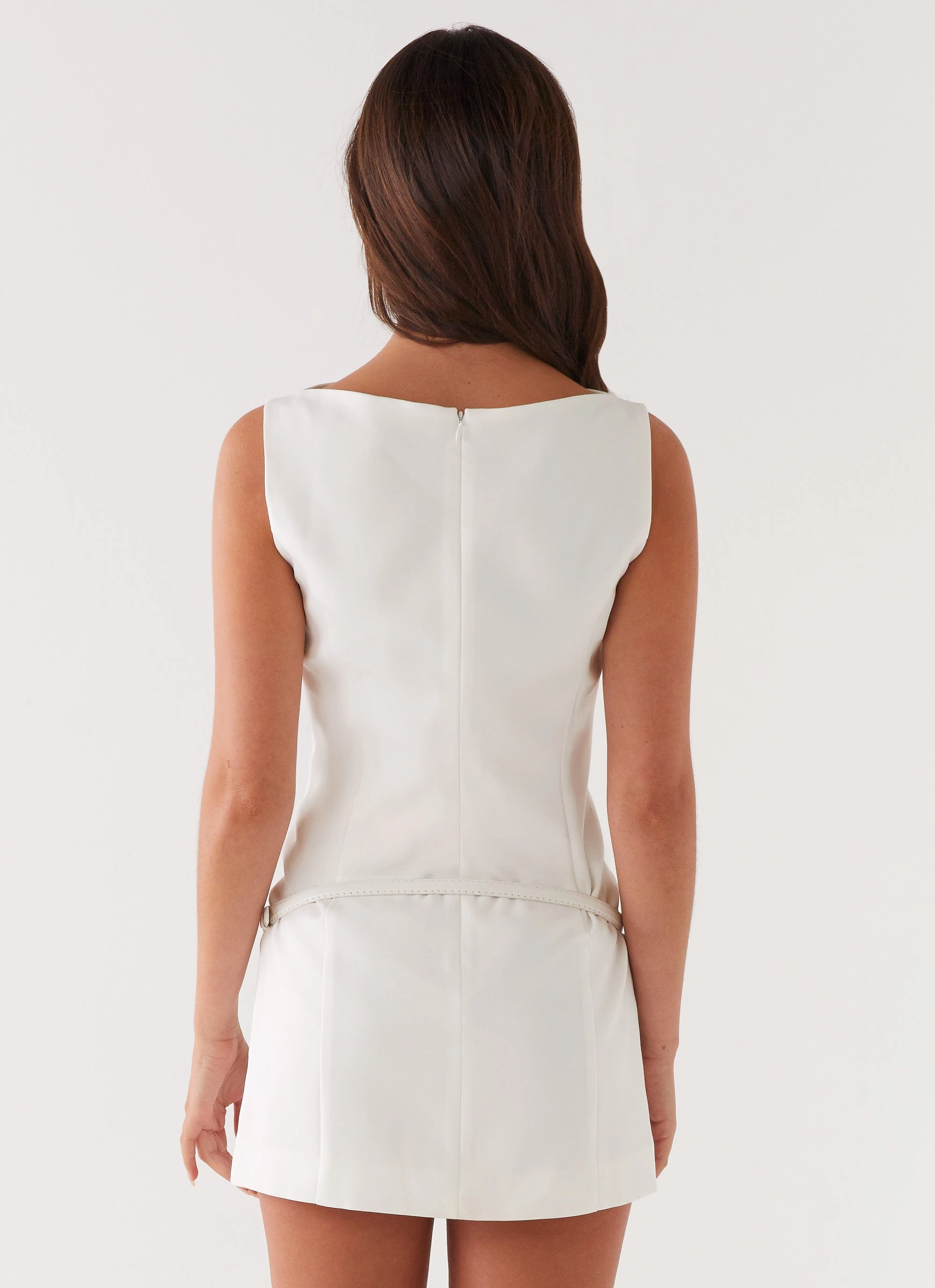 Jaci Mini Dress - White Smart Fit