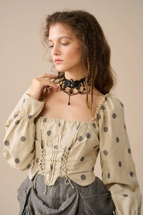 Ribbed Collar Design Gloria 33 | Fairy linen dress