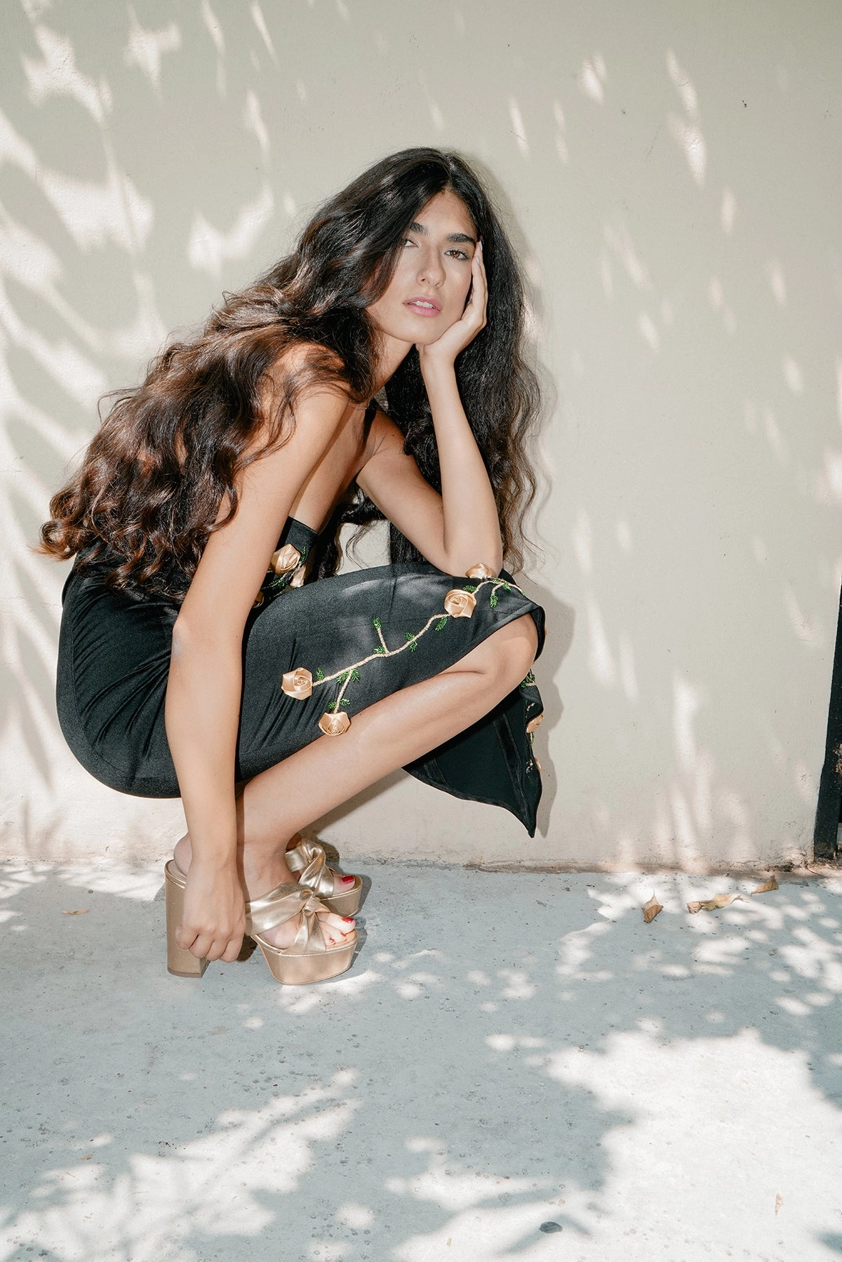 Skin Tone Rosette Dress