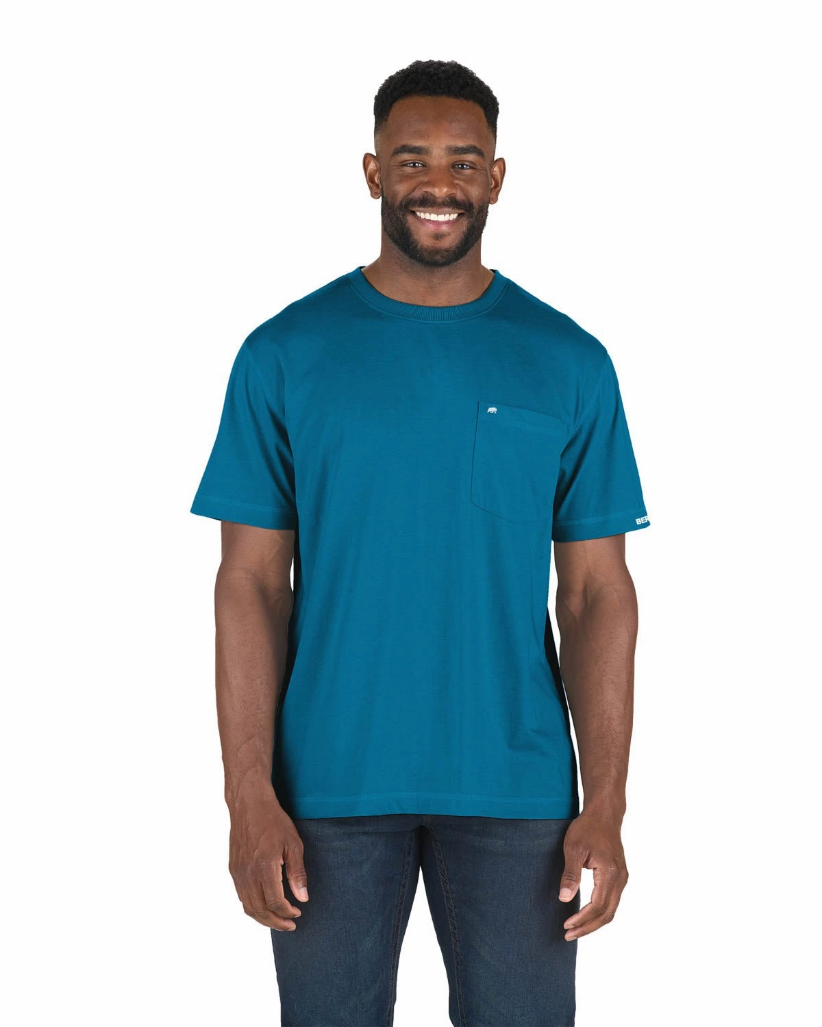 Spring Collection Berne Mens Riptide Cotton Blend Light Performance Tee S/S