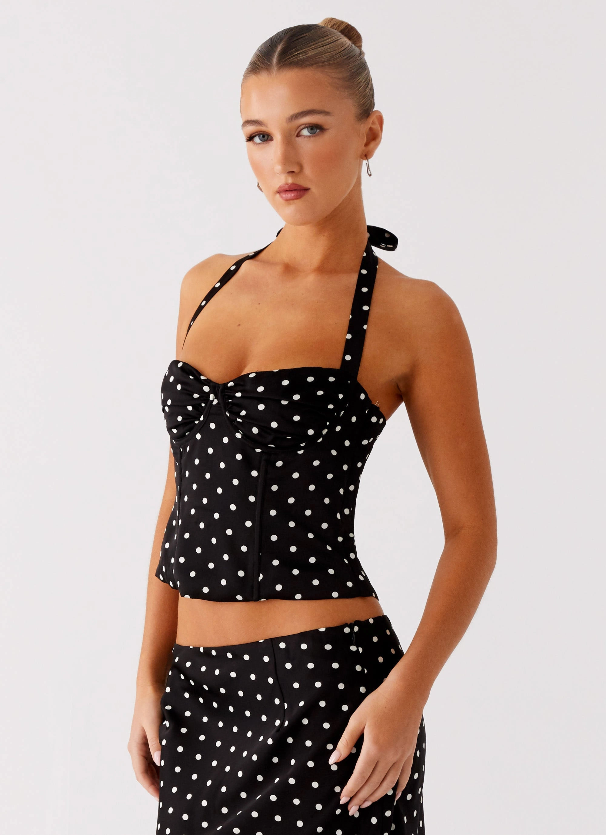Breanne Top - Black Polka Dot Smart Comfort