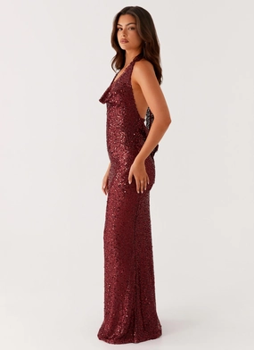 Treasured Sequin Maxi Dress - Fuchsia Rooftop-Event Cozy Balance