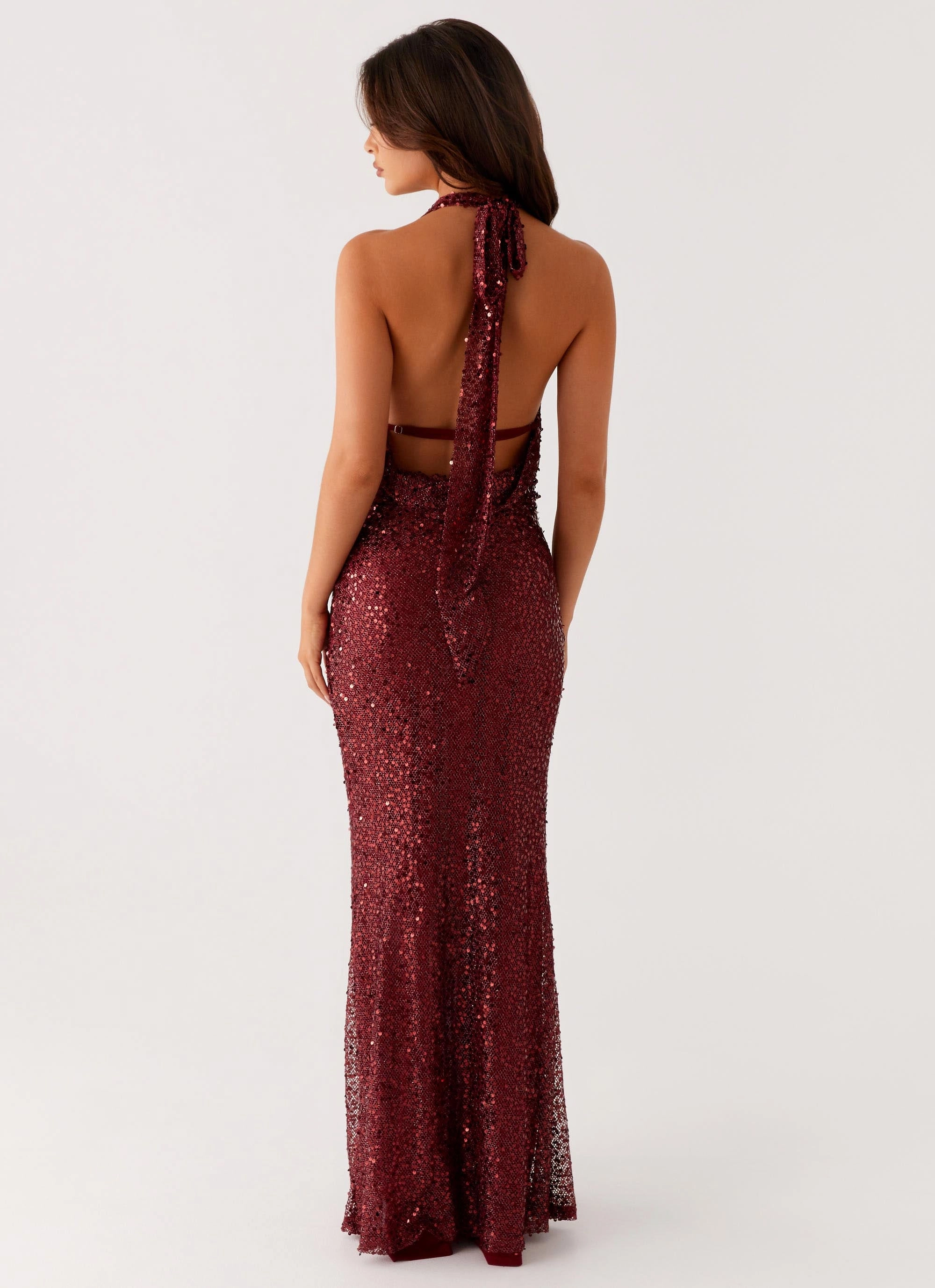 Subtle Charm Treasured Sequin Maxi Dress - Fuchsia